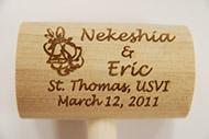 custom personzalized  laser engraved crab mallets